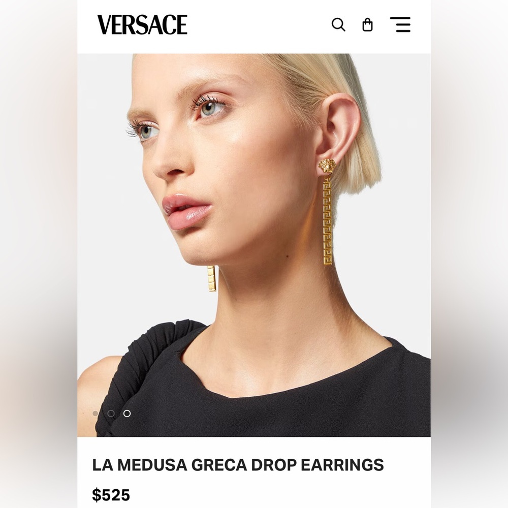 Versace Gold Medusa Earrings